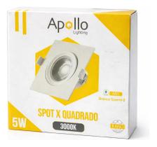 Spot x quadrado 5w pvc 3000k - apollo Spot x quadrado 5w pvc 3000k - apollo