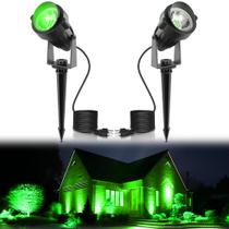 Spotlight LOHAS Green LED 5W 120V IP66 à prova d'água, pacote com 2