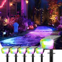 Spotlights Linkind RGB Halloween Outdoor à prova d'água, pacote com 6 Spotlights Linkind RGB Halloween Outdoor à prova d'água, pacote com 6