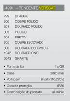 Spotline Pendente Verssat 499/1 Preto