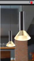 Spotline Pendente Zoom 1098/1 6w 3000k Preto/dourado Lixado