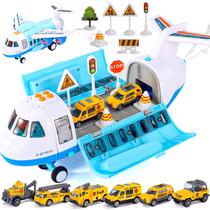 Spray Airplane Toy iHaha Large Transport Cargo com 6 veículos Spray Airplane Toy iHaha Large Transport Cargo com 6 veículos