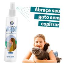 Spray Alergicat Antialergico Banho A Seco Para Gatos Pets Previne Alergias Abrace Sem Espirrar 250 ML Catmypet