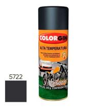 Spray Alta Temperatura Preto Fosco 600c Para Escapamentos E Chaminés - Colorgin