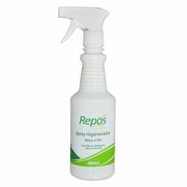 Spray Antisséptico Higienizador de Mãos e Pés com Óleo Melaleuca Combate Fungos e Bactérias Repos 480 ML