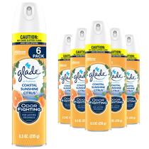 Spray Aromatizador de Ambiente Glade Coastal Sunshine Citrus 235 ml Pacote com 6