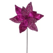 Spray Artificial Poinsettia Fucsia Vickerman 21.5 cm (Paquete de 6) Spray Artificial Poinsettia Fucsia Vickerman 21.5 cm (Paquete de 6)