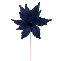 Spray Artificial Vickerman Flor de Nochebuena Azul Medianoche 21,5 cm Spray Artificial Vickerman Flor de Nochebuena Azul Medianoche 21,5 cm