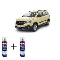 Spray automotivo amarelo stone gm + verniz spray 300ml