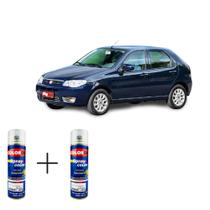 Spray automotivo azul buzios fiat + spray verniz 300ml