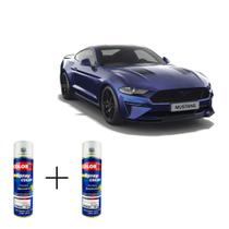 Spray automotivo azul creta ford 900ml + spray verniz 300ml