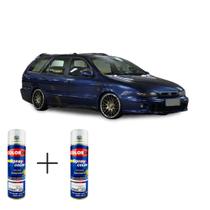 Spray automotivo azul ocean fiat + verniz spray 300ml