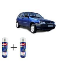 Spray automotivo azul santiago fiat + verniz spray 300ml