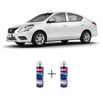 Spray automotivo branco aspen - qm1 nissan + spray verniz 300ml