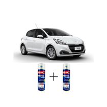 Spray automotivo branco banquise lisa - ewp peugeot + spray verniz 300ml