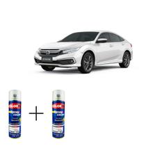 Spray automotivo branco estelar honda + verniz spray 300ml