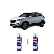 Spray automotivo branco polar - ptw hyundai + spray verniz 300ml