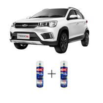 Spray automotivo branco solido chery + verniz spray 300ml Spray automotivo branco solido chery + verniz spray 300ml