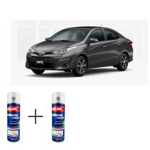 Spray automotivo cinza granito toyota + verniz spray 300ml