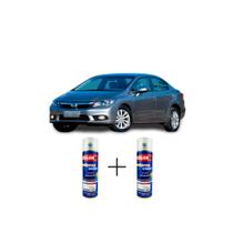 Spray automotivo cinza paladium met - nh737m honda + verniz spray 300ml