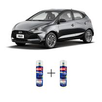 SPRAY AUTOMOTIVO Cinza Silk Met - M9G Hyundai + SPRAY VERNIZ 300ML SPRAY AUTOMOTIVO Cinza Silk Met - M9G Hyundai + SPRAY VERNIZ 300ML