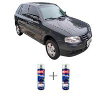 Spray automotivo cinza urano + spray verniz 300ml