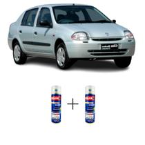 SPRAY AUTOMOTIVO Prata Boreal Met - 632 Renault + SPRAY VERNIZ 300ML