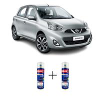 Spray automotivo prata classic met - k23 nissan + spray verniz 300ml