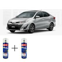 Spray automotivo prata premium met - 1k1 toyota + verniz spray 300ml