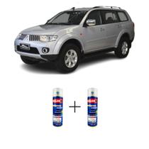 Spray automotivo prata tecno - a03 mitsubishi + verniz spray 300ml Spray automotivo prata tecno - a03 mitsubishi + verniz spray 300ml