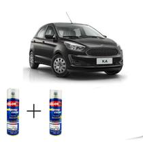 Spray automotivo preto bristol + spray verniz 300ml