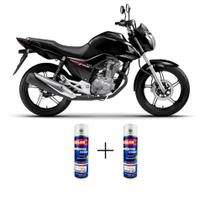 Spray automotivo preto nh1 + spray verniz 300ml