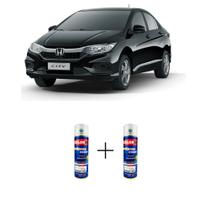 Spray automotivo preto perol - nh592p honda + verniz spray 300ml Spray automotivo preto perol - nh592p honda + verniz spray 300ml