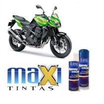 Spray automotivo verde kawasaki perolizado + spray verniz 300ml Spray automotivo verde kawasaki perolizado + spray verniz 300ml