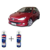 Spray automotivo vermelho lucifer perol - eqk peugeot + spray verniz 300ml