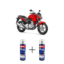 Spray automotivo vermelho maceio + spray verniz 300ml