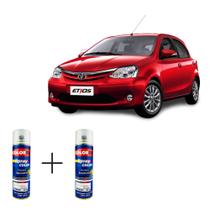 Spray automotivo vermelho pop perol - 3s1 toyota + spray verniz 300ml