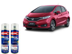 Spray automotivo vermelho venus honda + verniz spray 300ml