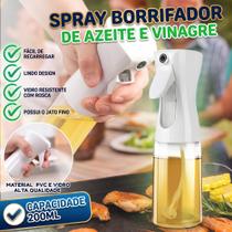 Spray Borrifador Pulverizador Azeite e Vinagre de Vidro 200ml Spray Borrifador Pulverizador Azeite e Vinagre de Vidro 200ml