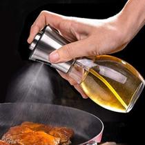 Spray Borrifador Pulverizador Cozinha Azeite Óleo Vinagre Vidro Inox - 200ml