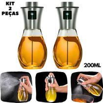 Spray Borrifador Pulverizador Cozinha Vidro Inox 200ml Kit 2 Peças