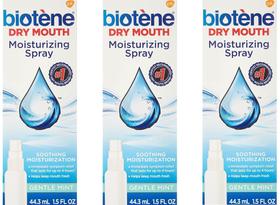 Spray bucal Biotene Gentle Mint Moisturizing 45 mL (pacote com 3)