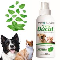 Spray Bucal Cachorro Gato 120ml Contra Mau Hálito Pet Clean