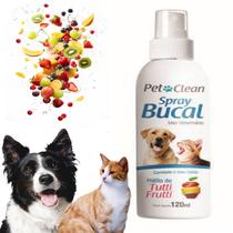 Spray Bucal Cachorro Gato 120ml Contra Mau Hálito Pet Clean