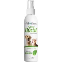 Spray Bucal Mau Hálito Cães Gatos Pet Clean Anti Bafo 120ml - MENTA