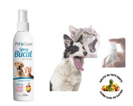Spray Bucal Mau Hálito Cães Gatos Pet Clean TuttiFruti 120ml