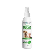 Spray Bucal Para Cães E Gatos Sabor Menta Combate Mau Hálito Pet Clean 120ml