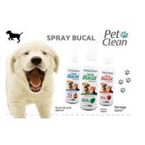 Spray Bucal para Cão Cachorro e Gato Contra Mau Hálito Pet Clean 120 ml - Menta