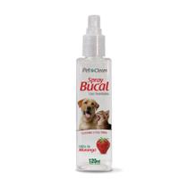 Spray Bucal Pet Clean Morango para Cães e Gatos 120ml