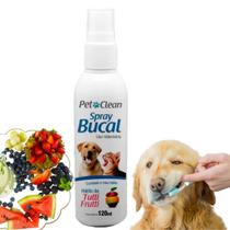 Spray Bucal PetClean 120ml Hálito Fresco Cachorro Gato Cães Pet